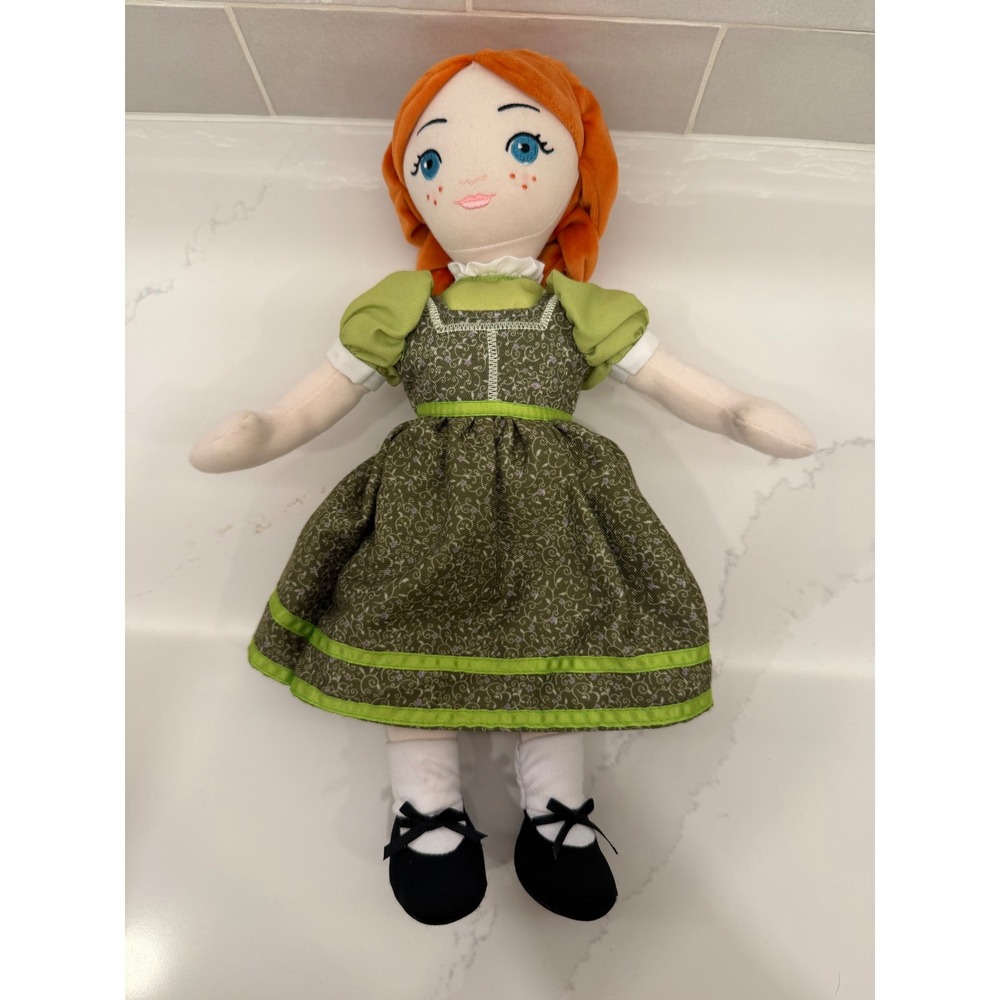 Frozen Broadway Musical Anna 14" Green Dress Rag Doll Disney Plush